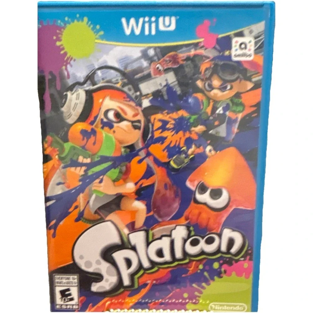 Nintendo Wii U Splatoon 2015 Complete Case Manual Multiplayer Untested Used
